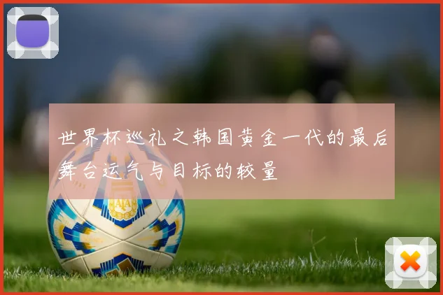 世界杯巡礼之韩国黄金一代的最后舞台运气与目标的较量